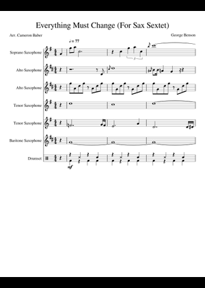 Everything Must Change - Bernard Ighner Sheet Music with Chords for ...