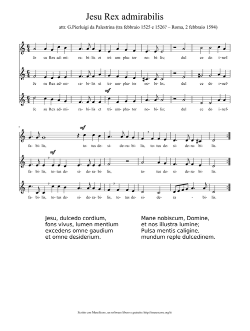 Jesu Rex admirabilis