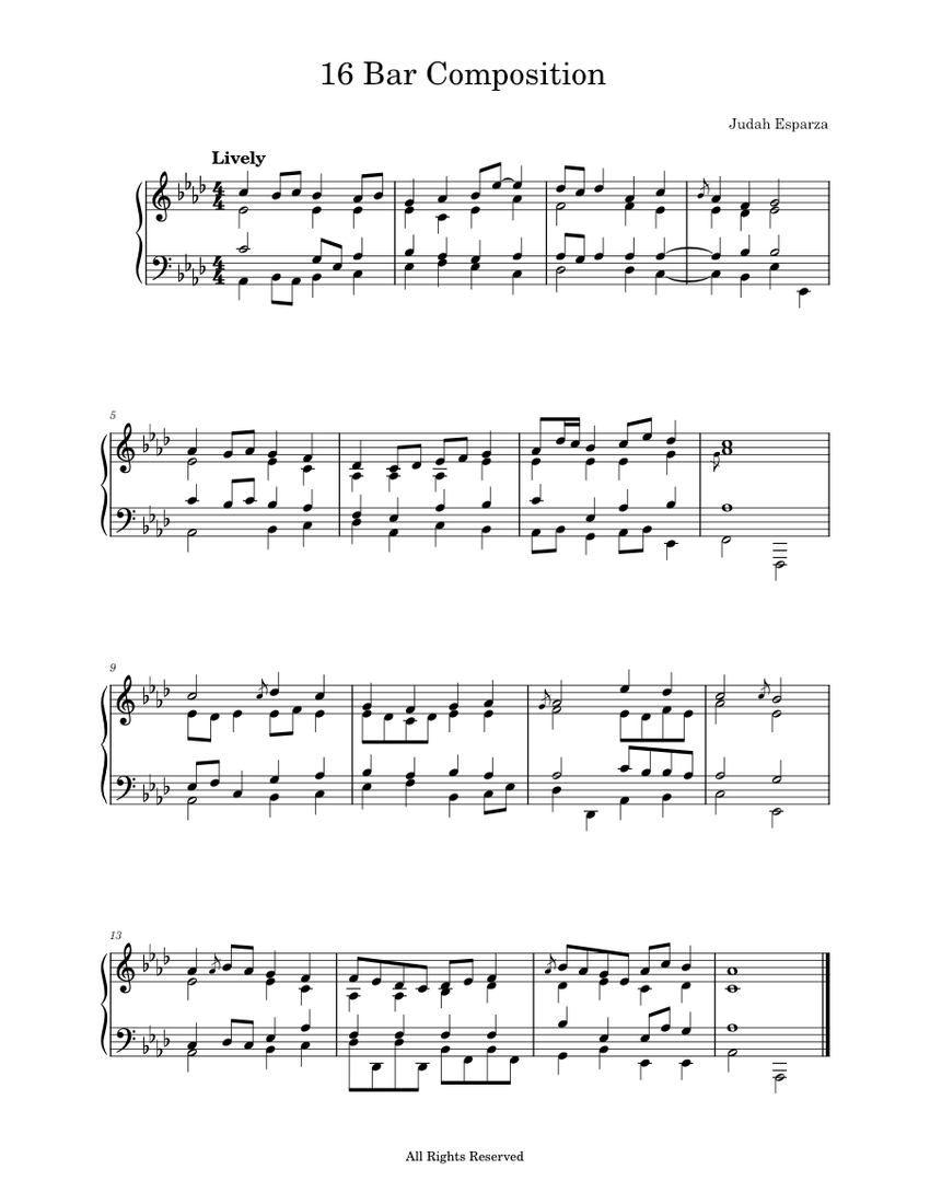 16 Bar Composition piano tutorial