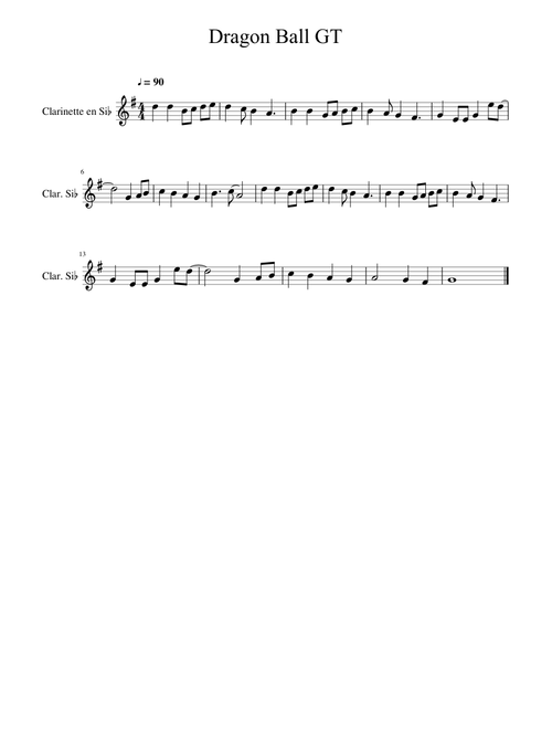 Dragon Ball GT - Clarinet