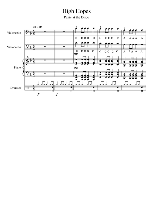 High Hopes Cello ADAPTED