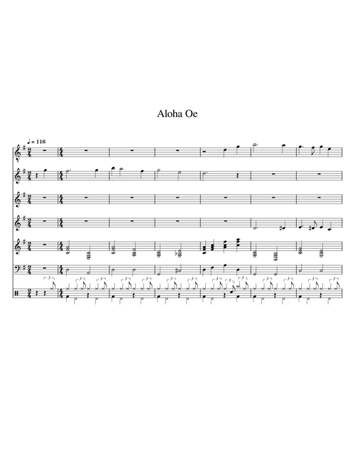Aloha Oe Casio Keyboard Version