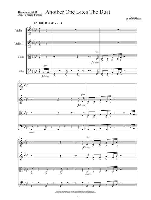 Another One Bites The Dust (Arr. Alex Talanov) - Queen (String Quartet)