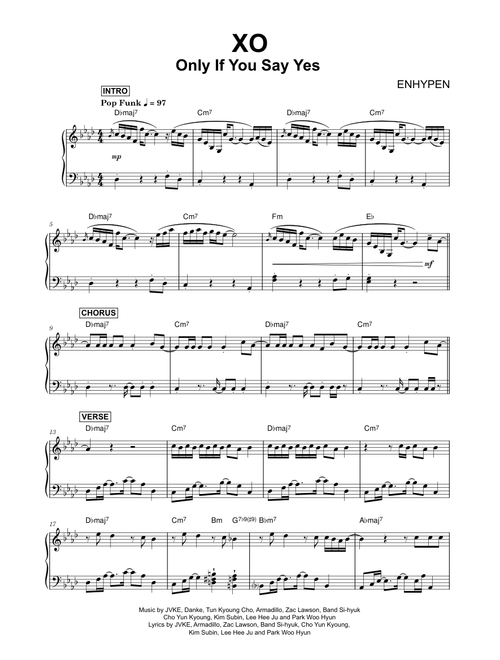 XO (Only If You Say Yes) - ENHYPEN (Piano)