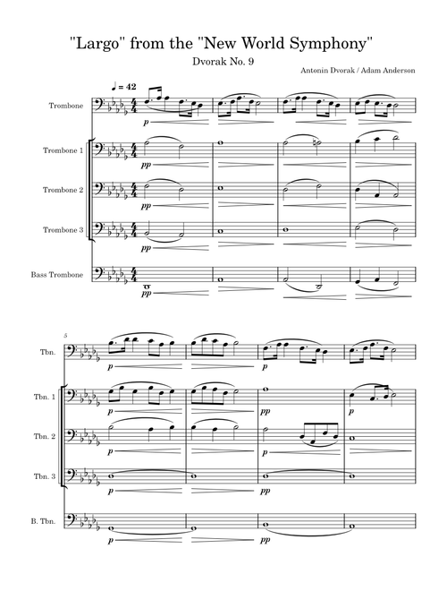 Largo from the New World Symphony – Antonín Dvořák "largo" from "The New World Symphony"
