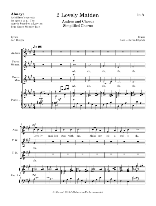 2 Lovely Maiden – in A - Simplified Chorus