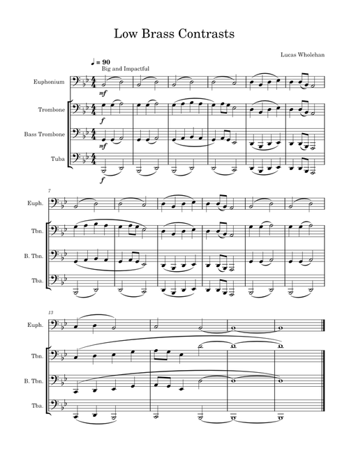 Sakura sakura – Misc Traditional Low Brass Contrasts