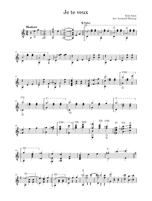 Je Te Veux – Erik Satie