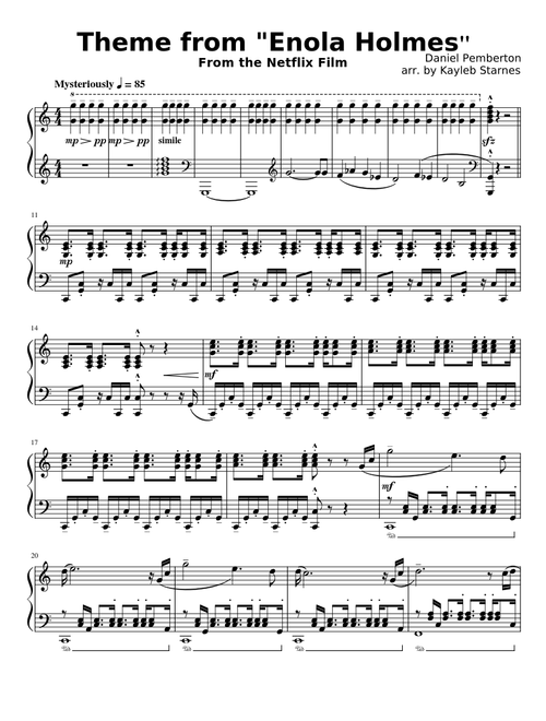 "Wild Child" from "Enola Holmes" | Piano Cover