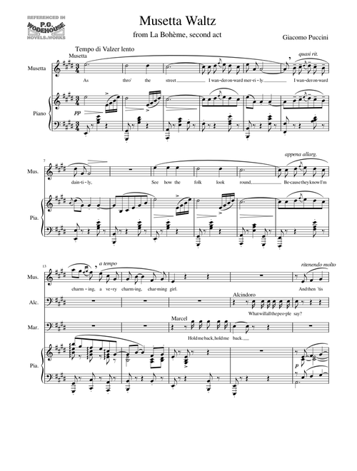 Musetta Waltz (La Bohème) - Giacomo Puccini