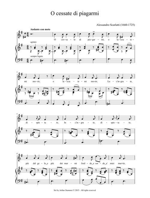 Scarlatti - O cessate di piagarmi - e minor