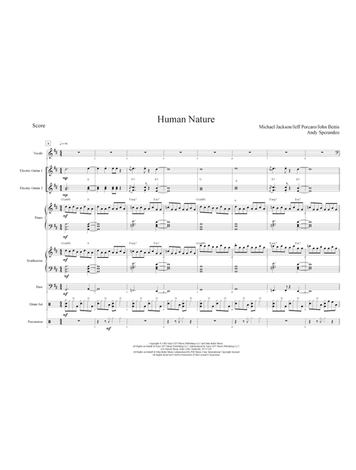 Human Nature (Arr. Andy sperandeo) - Michael Jackson (Large Ensemble)