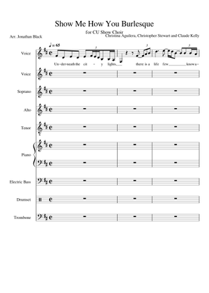 Show me how you burlesque - Christina Aguilera Sheet Music for