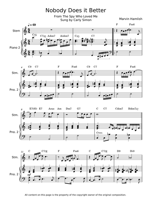 Nobody Does it Better - Carly Simon