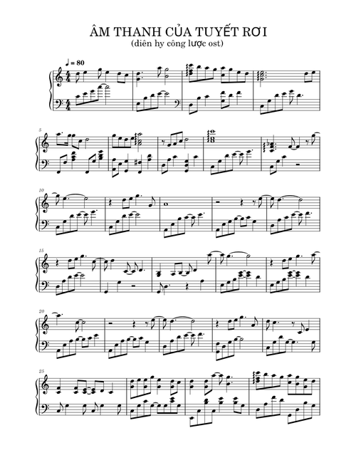 ÂM THANH CỦA TUYẾT RƠI