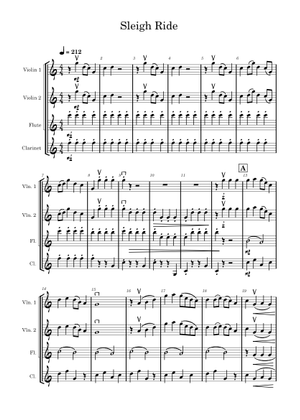 Play Official version of Sleigh Ride Sheet Music by Leroy Anderson for ...