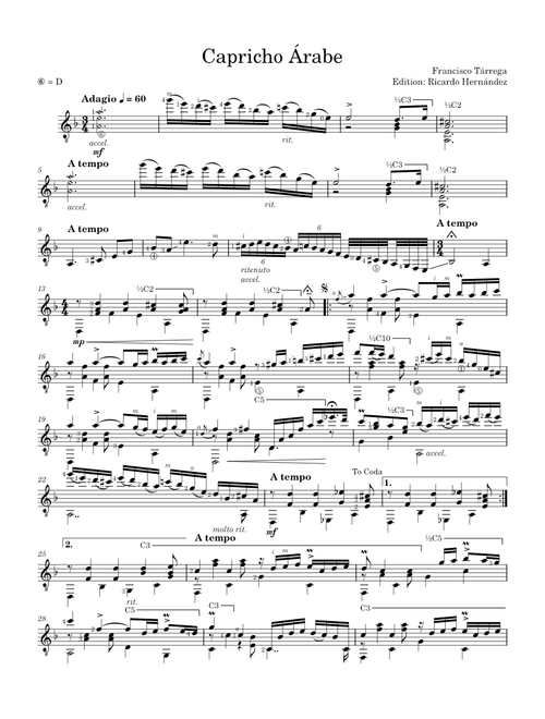 Capricho Árabe – Francisco Tárrega