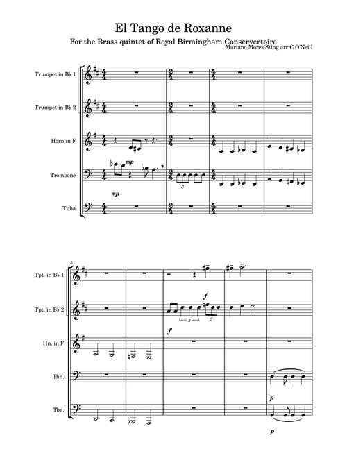 El Tango De Roxanne (Arr. Charlotte O'Neill) - Craig Pearce, Baz Luhrmann, Gordon Sumner (Brass Ensemble)