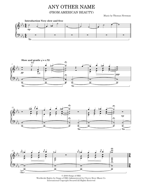 Any Other Name - Thomas Newman (Solo)