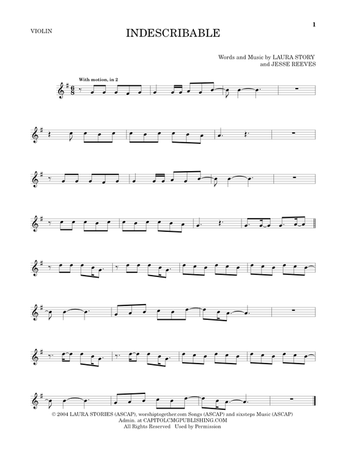 Indescribable - Chris Tomlin, Avalon (Violin Solo)