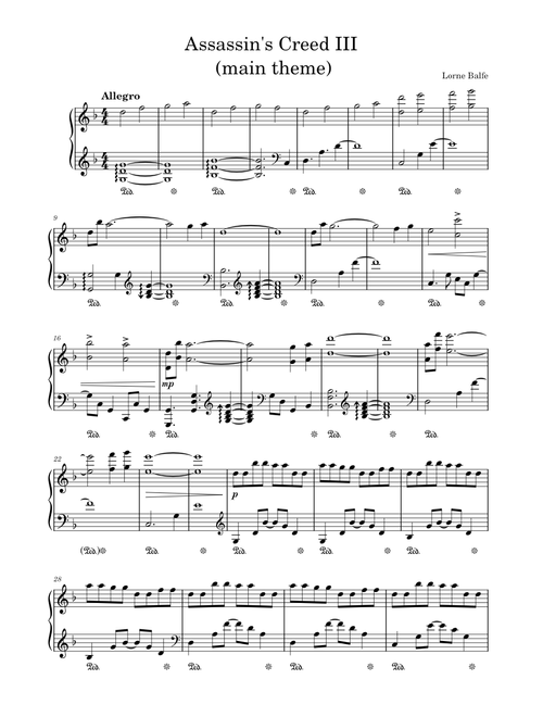 Assassin's Creed III - Main Theme – Lorne Balfe