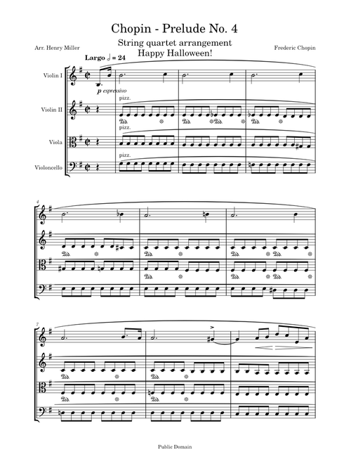 Prelude No. 4 in E minor (string quartet arr.) - F. Chopin