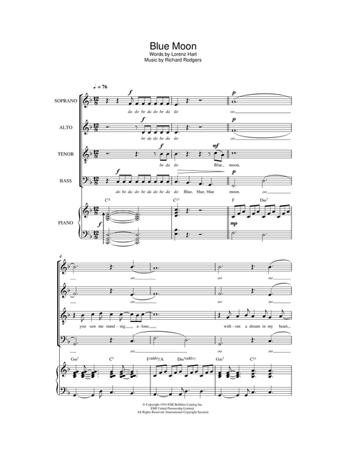 Blue Moon - The Marcels (Choral)
