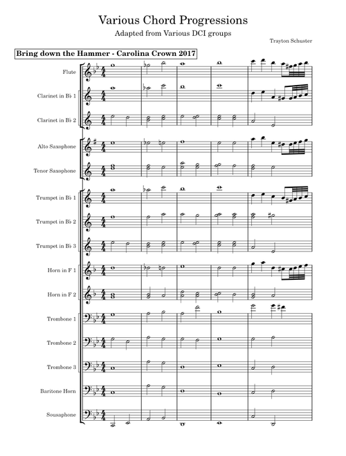 DCI Chord Progressions