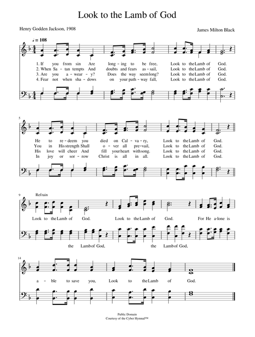 Look to the lamb of god - James M. Black