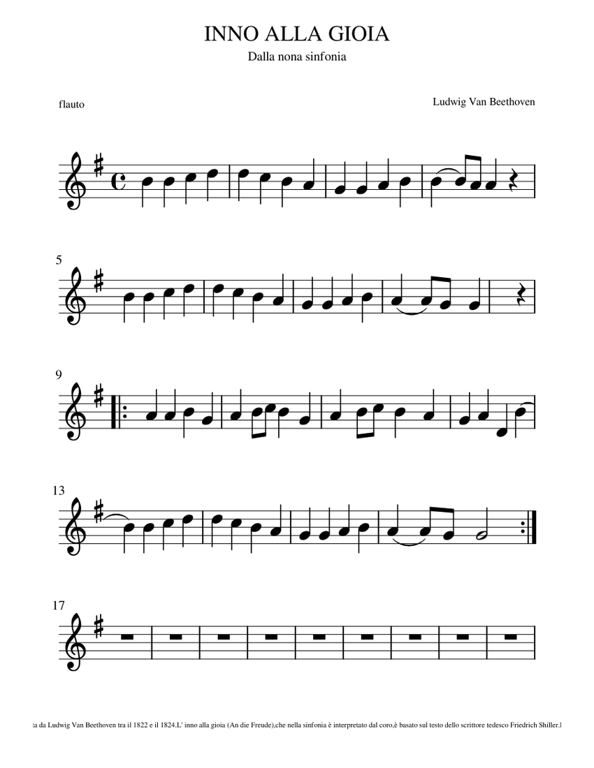 INNO ALLA GIOIA Sheet music for Flute (Solo)