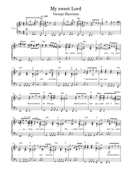 My sweet lord – George Harrison