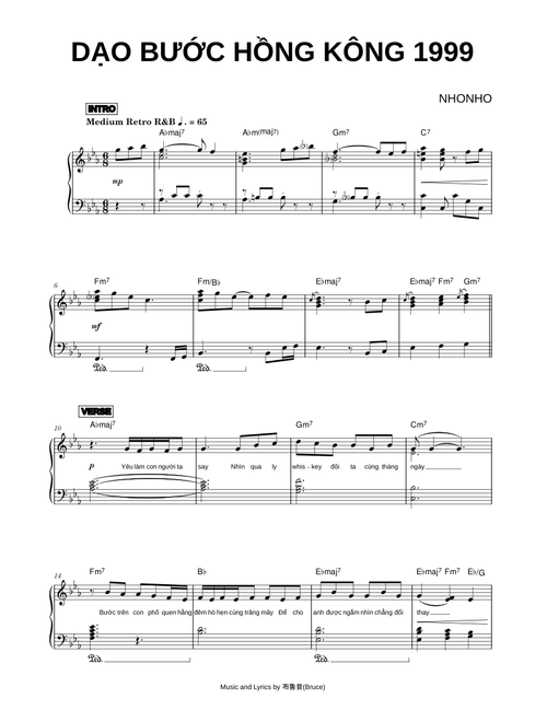 DẠO BƯỚC HỒNG KÔNG 1999 - Bố Lữ Tích (Piano)