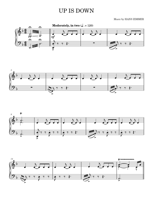Up Is Down - Hans Zimmer (Piano Solo)