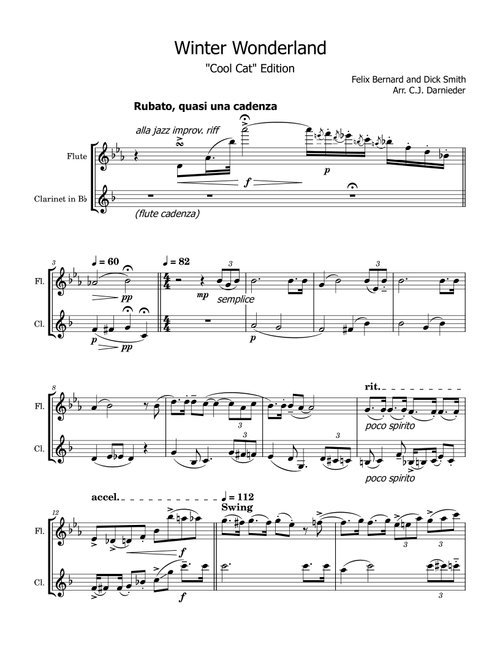 Winter Wonderland (Arr. CJ Darnieder) - Brooks & Dunn (Instrumental Duet)
