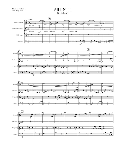 All I need – Radiohead (Quartet)