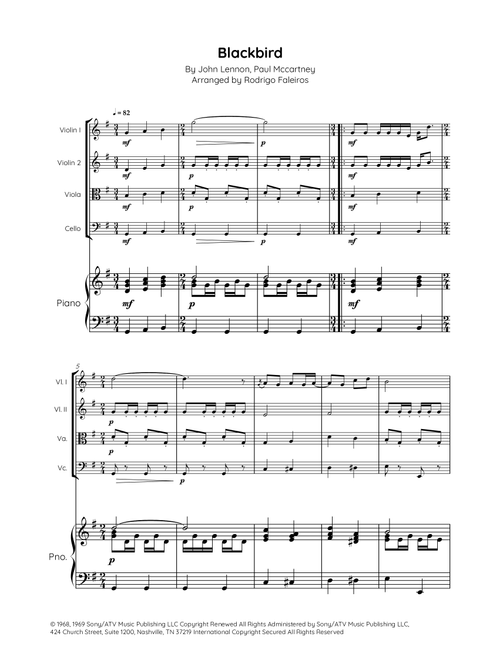 Blackbird (Arr. Rodrigo Faleiros) - The Beatles (String Quartet)
