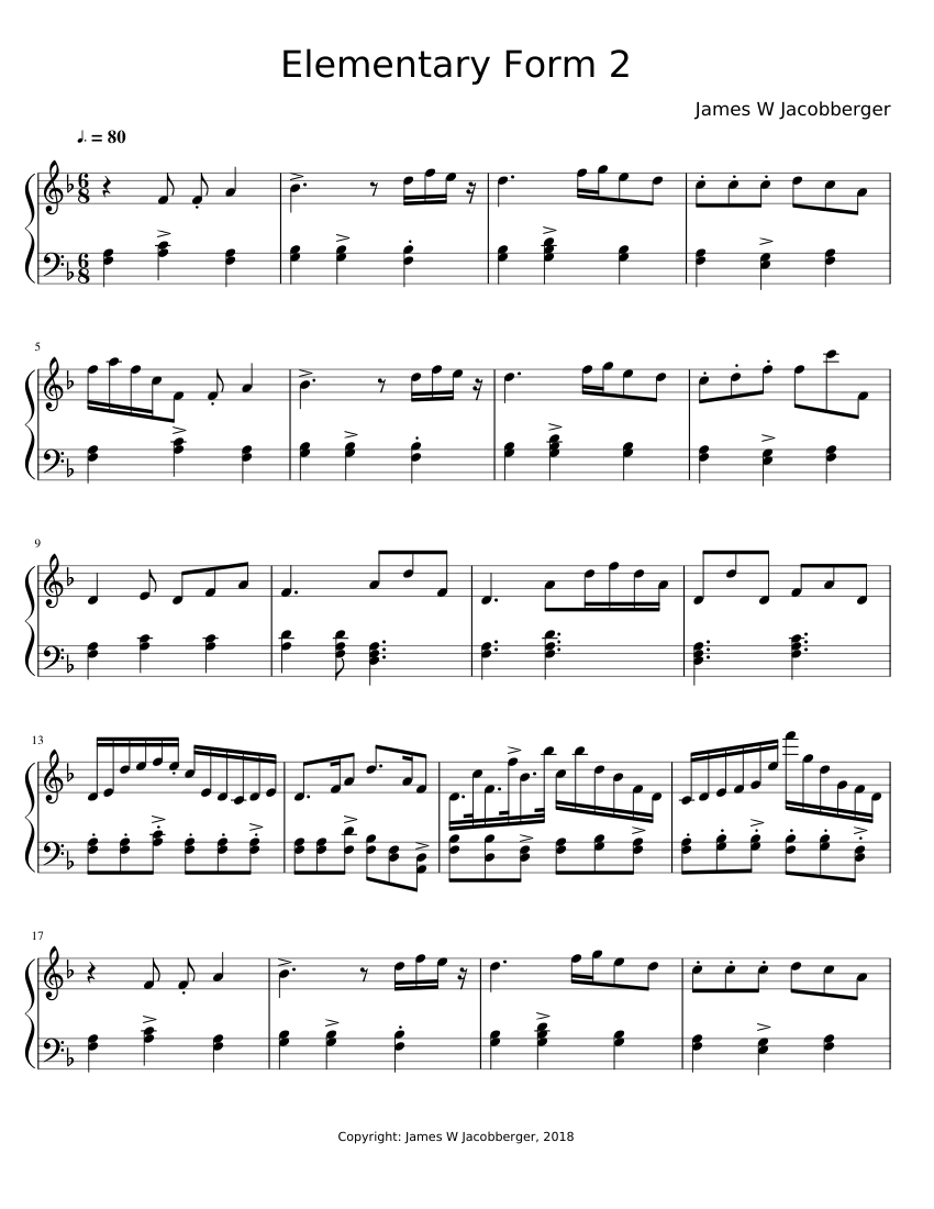 Elementary Form 2 Sheet music for Piano (Solo) | Musescore.com