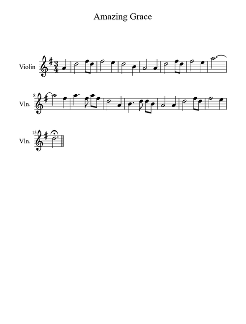 Amazing Grace violin