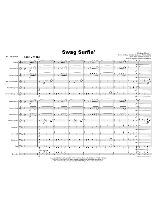 Swag Surfin' (Arr. Joe Marta) - F.l.y. - Fast Life Yungstaz (Marching Band)