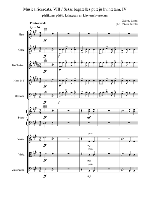 Presto ruvido - Ligeti
