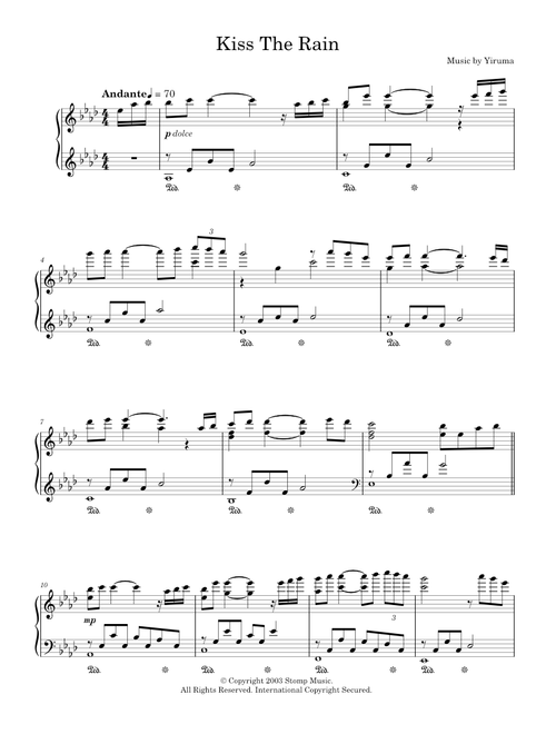 Kiss the Rain - Yiruma (Piano Solo)