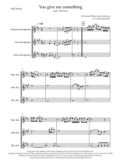 You Give Me Something (Arr. Fernando Britto) - James Morrison (Woodwind Ensemble)