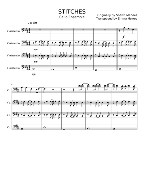 Stitches (Cello Quartet)