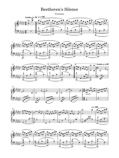 Beethoven's Silence  original key