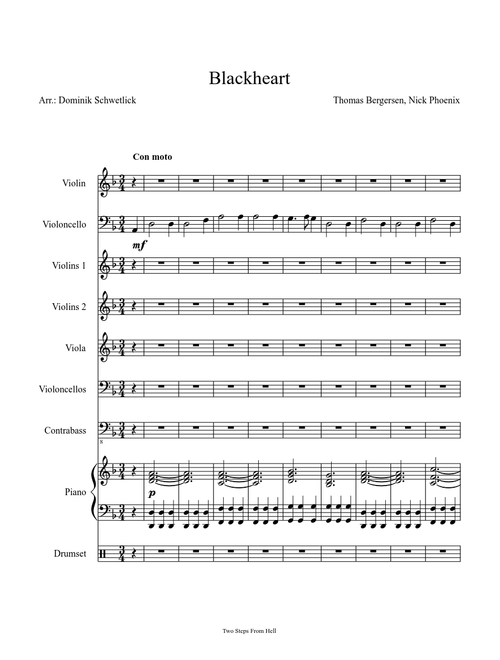 Two Steps From Hell - Blackheart - String Orchestra Arrangement