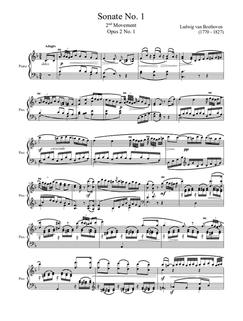 Sonate No. 1, 2nd Movement