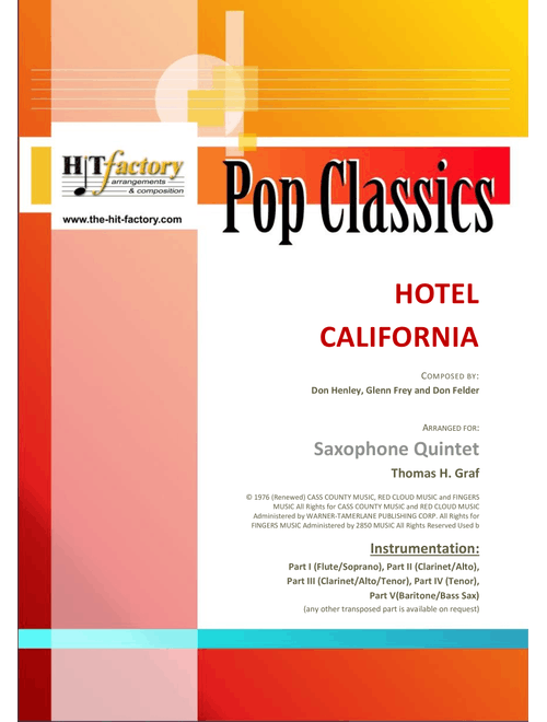 Hotel California (Arr. Thomas Graf) - Eagles (Woodwind Ensemble)
