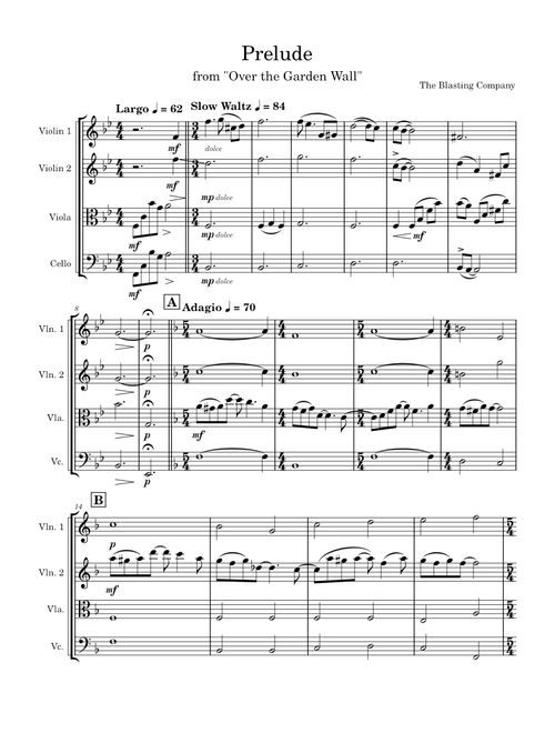 Prelude (From Over the Garden Wall) – The Blasting Company