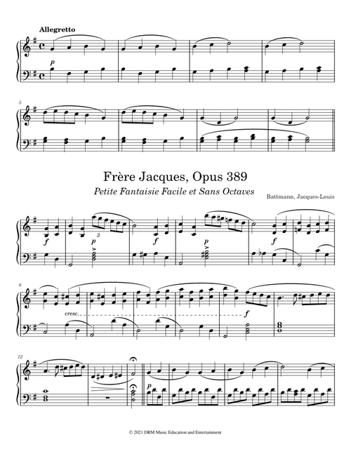 Frère Jacques, Op. 389