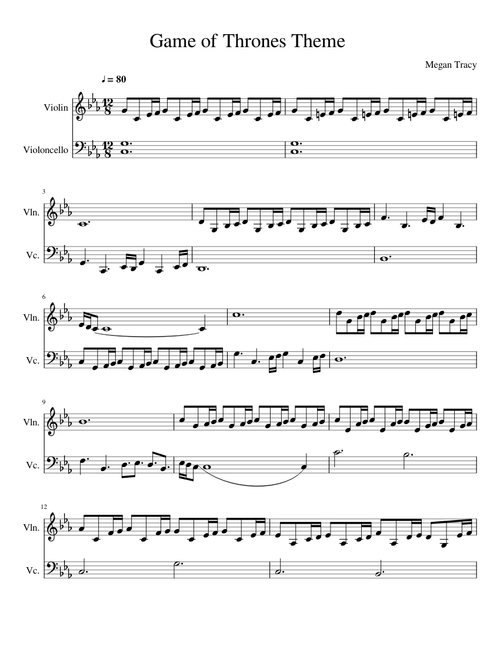 Game of Thrones Cello and Violin Duet
